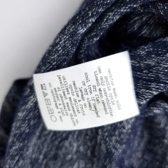 Rag & Bone heathered navy round hem Tank - Picture 8 of 9